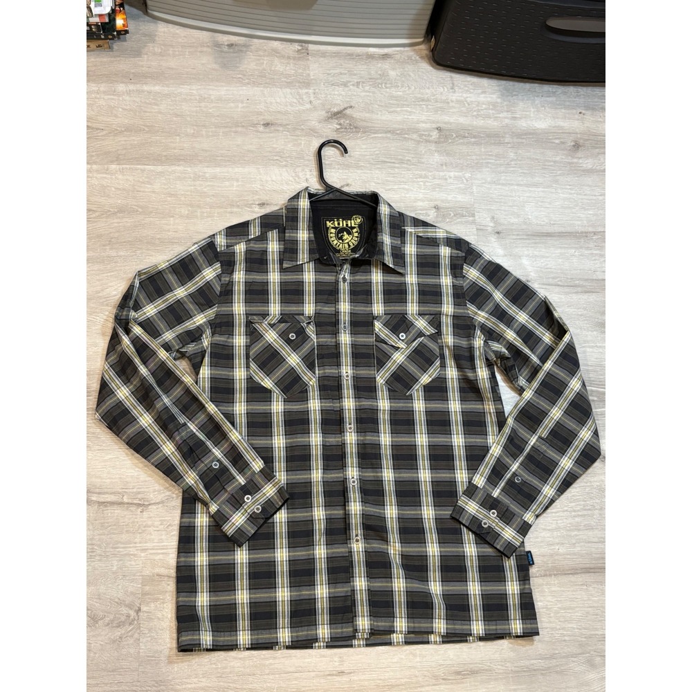 Kuhl Plaid Button Up Shirt Long Sleeve Outdoor Casual Workwear Mens Large